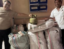 Polsek Pelabuhan Manado Giat Operasi Miras, Barang Ilegal, dan Barang Berbahaya, Temukan 41 Tabung Gas Elpiji Ilegal.
