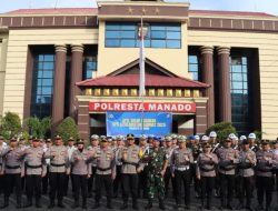 Polresta Manado Gelar Apel Pasukan untuk Operasi Keselamatan Samrat 2025.