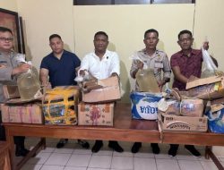 Polsek Pelabuhan Manado Amankan Ratusan Liter Miras Ilegal dalam Operasi di Pelabuhan Manado.