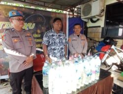 Polsek Kawasan Pelabuhan Manado Amankan 48 Liter Miras Dalam Operasi Gabungan.