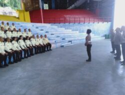 Sat Lantas Polresta Manado Sosialisasikan Himbauan Kamseltibcar Lantas kepada Peserta Dikdas Satpam Kualifikasi Gada Pratama Angkatan XIII.