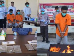 Polda Papua Barat Musnahkan Barang Bukti Ganja dengan Berat 112,4 gram.